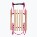 Metalinės rogės HUMBAKA with backrest and footrests pink 4