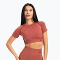 Moteriški treniruočių marškinėliai Gym Glamour Seamless Rashguard cherry