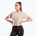 Moteriški treniruočių marškinėliai Gym Glamour Sport Beige 427