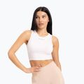Moterų treniruočių viršutinė dalis Gym Glamour Tied White 441