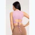 Moterų treniruočių viršutinė dalis Gym Glamour Tied Pink 442 2