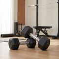 XTREXO Hex HXD75 gumuoti hanteliai 7,5 kg 3