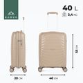Kabininis kelioninis lagaminas KADVA Brava 40 l smėlio spalvos 3