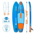 Rinkinys pripučiama lenta SUP AQUASTIC Perth 10'8" all-round blue 24