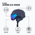 Slidinėjimo šalmas ATTABO Avens 2.0 su skydeliu mėlynas 2