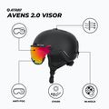 Vaikiška slidinėjimo šalmas ATTABO Avens 2.0 Jr su skydeliu, juodas 2