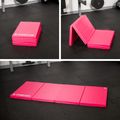 Gimnastikos kilimėlis TREXO sulankstomas 195 x 80 x 5 cm rožinis 10