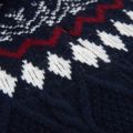 Vyriškas megztinis Woolcano SWT1093 Granatrowy/Kremowy 5