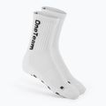 Vaikiškos futbolo kojinės OneTeam Precision Grip non-slip 2-pack white