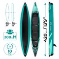 Pripučiama aukšto slėgio dvivietė baidarė AQUASTIC Cortez 13'9" 420 cm žalia 22