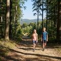 Vaikiški žygio marškinėliai KADVA TrailCore kvėpuojantys rožiniai 5