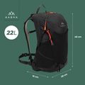 Turistinis kuprinė KADVA Aventura 22 l juoda 22