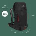 Trekkingo kuprinė KADVA Sendero 35 l juoda 21