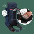Trekkingo kuprinė KADVA Sendero 35 l plieninės mėlynos spalvos 25