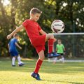 Vaikiškas futbolo komplektas OneTeam Precision Set marškinėliai ir šortai raudoni 14
