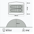 Ultralengva 2 asmenų turistinė palapinė KADVA EXPEDIT 2 PRO grey-green 13
