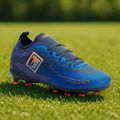 Vaikiški futbolo batai OneTeam Robero Teen FG/AG tamsiai mėlyni/oranžiniai 21