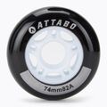 Ratukai riedučiams ATTABO Wheels 74 mm 4 vnt. Juodi