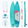 Rinkinys pripučiama lenta SUP AQUASTIC Touring 11'6" green 26