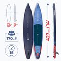 Rinkinys pripučiama lenta SUP AQUASTIC Touring Pro 14'0" dark blue 24
