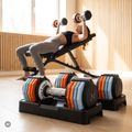 Reguliuojamų hantelių rinkinys XTREXO 2 x 5 kg multicolor 15