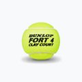 Dunlop Fort Clay Court teniso kamuoliukai 4B 18 x 4 vnt. geltoni 601318 3