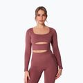 Moteriški treniruočių marškinėliai ilgomis rankovėmis Carpatree Dopamine Buzz Seamless rose/brown 6