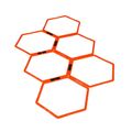 Yakimasport kombinuoti koordinavimo ratai Hexa hoops 6 vnt. oranžinė 100268