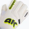 4keepers Champ Carbo V RF Strap vartininko pirštinės balta/geltona 3