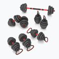 HMS SGN120 Pro Set 6W1 20 kg svarmenų rinkinys juoda/raudona 4