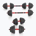 HMS SGN120 Pro Set 6W1 20 kg svarmenų rinkinys juoda/raudona 5