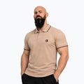 Vyriški polo marškinėliai Octagon Legion Tipped Small Logo 3D Polo beige