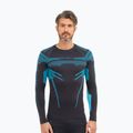 Vyriški termoaktyvūs marškinėliai ilgomis rankovėmis Brubeck Dry graphite/blue