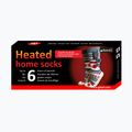 Šildomos šlepetės su kojinėmis Glovii GOB baltos/raudonos/pilkos 16