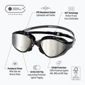 Plaukimo akiniai BuddySwim OzeanX Mirror black / silver 8