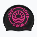 Plaukimo kepuraitė BuddySwim LLS2 Silicone black / pink