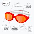 Plaukimo akiniai BuddySwim OzeanX Mirror red/white/orange 2