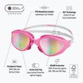 Plaukimo akiniai BuddySwim OzeanX Mirror pink/white/iridium 2