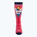 Vaikiškos slidinėjimo kojinės Darn Tough Magic Mountain OTC Midweight with Cushion w/ Padded Shin raspberry 2