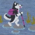 Moteriškos kojinės Darn Tough Critter Club Micro Crew Cushion bark 2