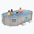 Karkasinis baseinas Bestway Power Steel Swim Vista Series Oval Pool Set 427x250 cm pilkas 5