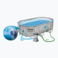 Karkasinis baseinas Bestway Power Steel Swim Vista Series Oval Pool Set 427x250 cm pilkas 7