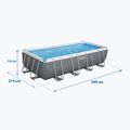 Karkasinis baseinas Bestway Power Steel Rectangular Pool Set 56465N 549 x 274 cm tamsiai pilkas 6