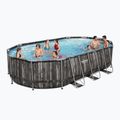 Karkasinis baseinas Bestway Power Steel Oval Pool Set 610 x 366 cm rudas 2