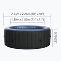 8 vietų sūkurinė vonia MSpa Comfort Bergenpilkos antracito spalvos 12