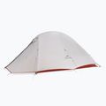 3 vietų žygio palapinė Naturehike Cloud Up 3 Pro 20D light gray/red