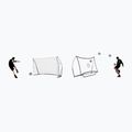 QuickPlay Kickster Academy kombinuoti futbolo vartai su atšokusiu kamuoliu 240 x 150 cm balti QP0535