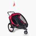 Hamax Outback Twin dviračių priekaba raudona/juoda