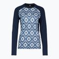 Moteriški termoaktyvūs marškinėliai Helly Hansen Lifa Merino Midweight Graphic Crew navy star pixel 5