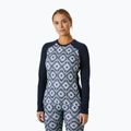 Moteriški termoaktyvūs marškinėliai Helly Hansen Lifa Merino Midweight Graphic Crew navy star pixel
